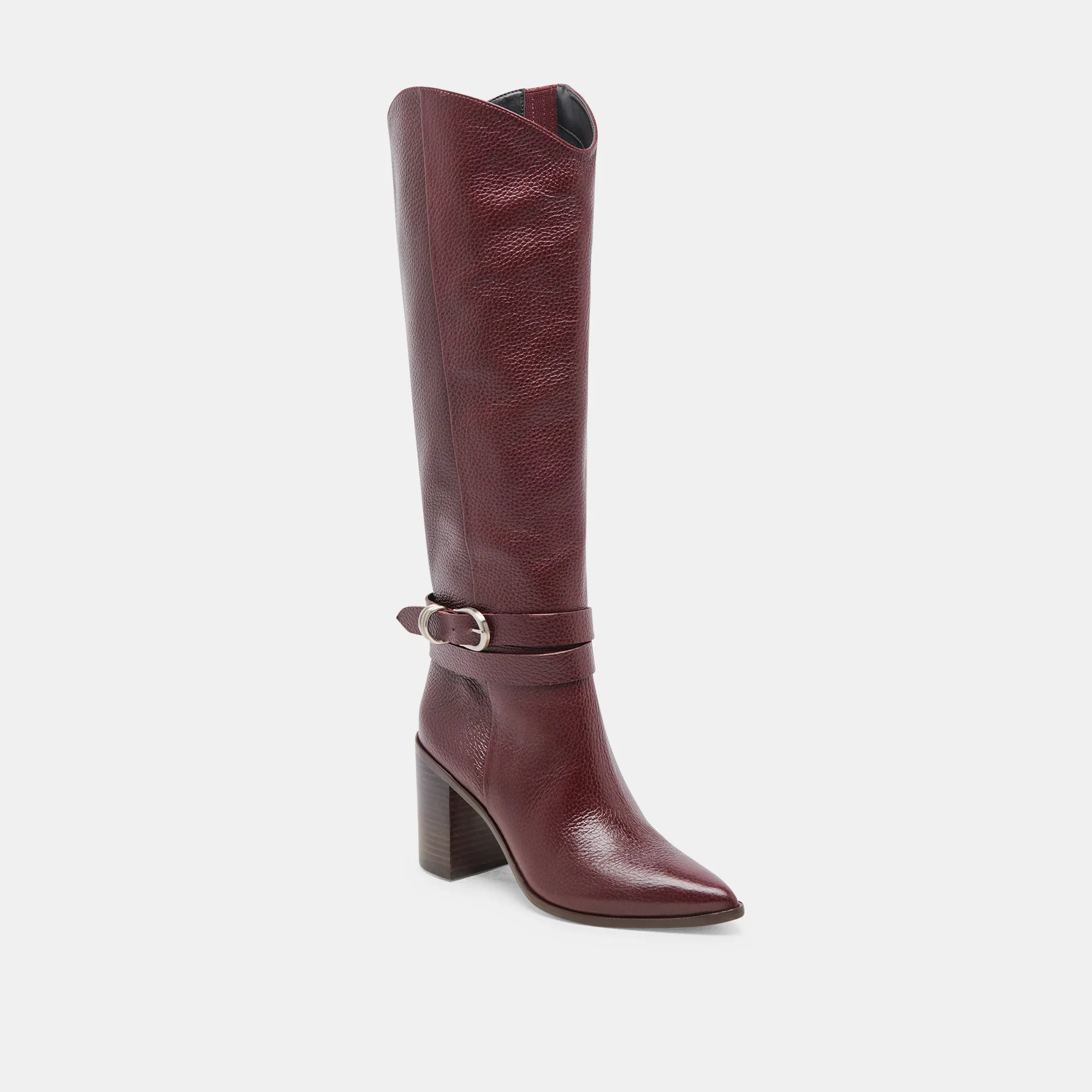 TYRONE WIDE CALF BOOTS CRANBERRY LEATHER