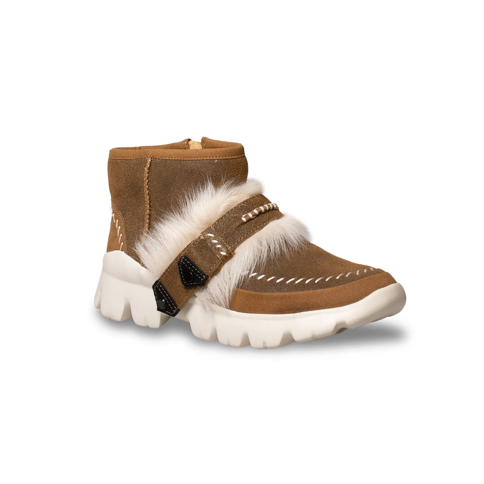 UGG Fluff Punk Ankle Chestnut Boots - Women's