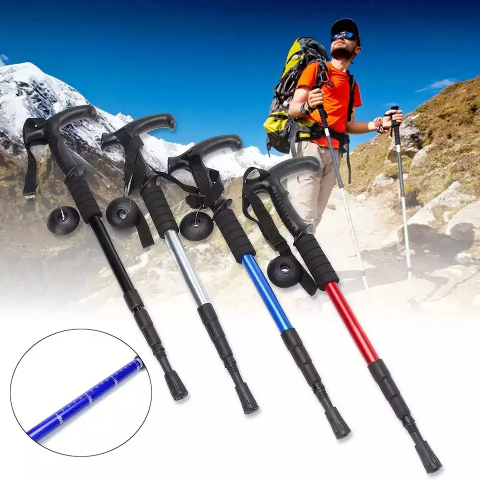 Ultra-light Aluminum Alloy Folding Stick for Hiking, Trekking