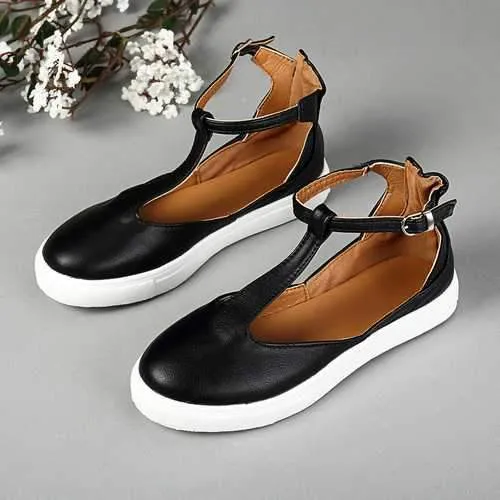 US Size 5-12 Buckle Hollow Out Skateboard Flats Shoes