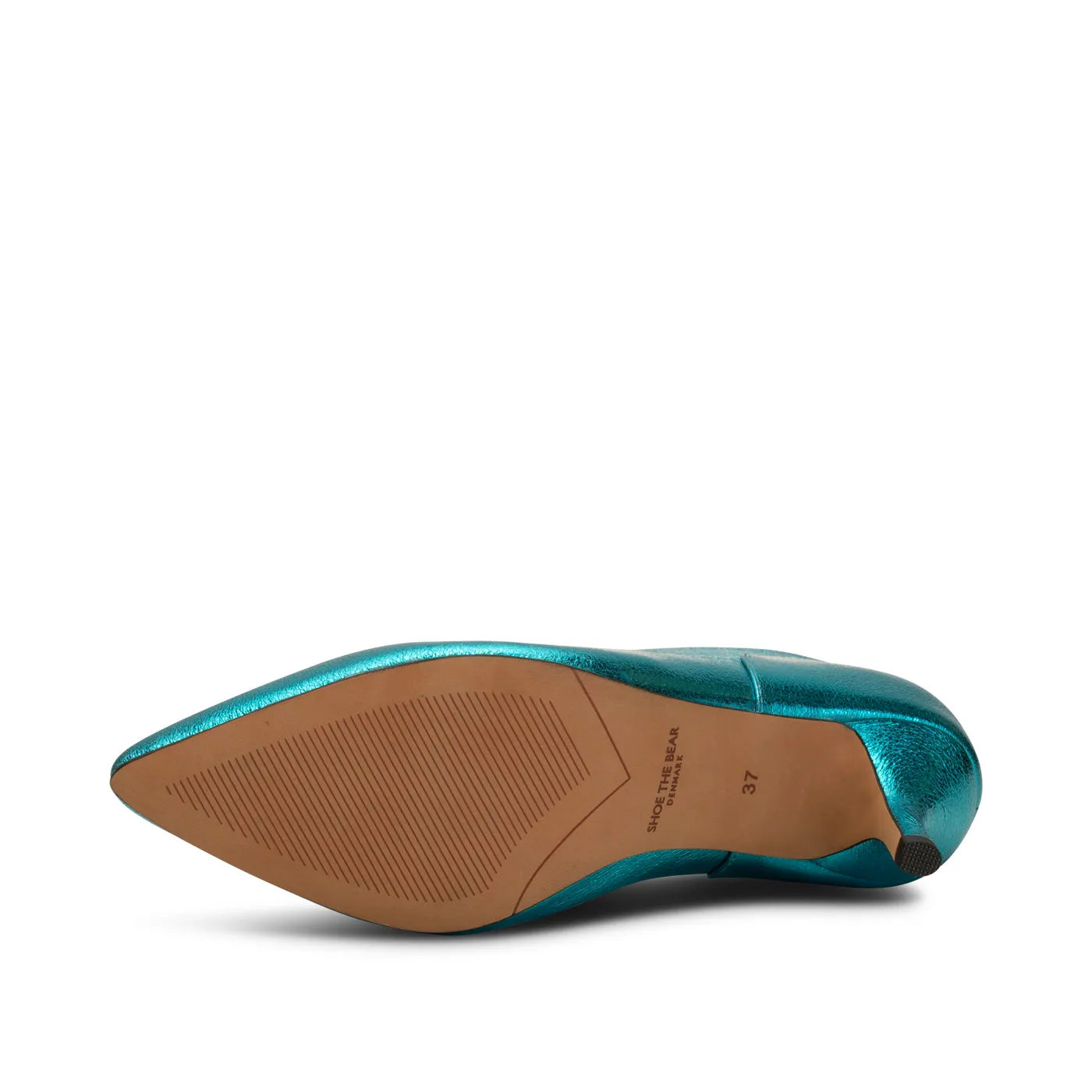 Valentine heel leather - TURQUOISE METALLIC