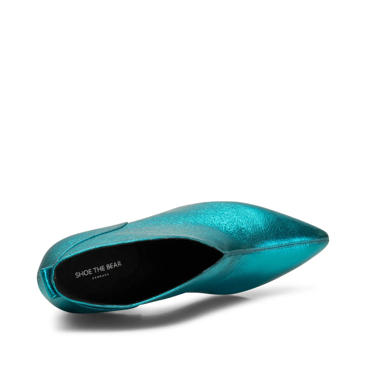 Valentine heel leather - TURQUOISE METALLIC