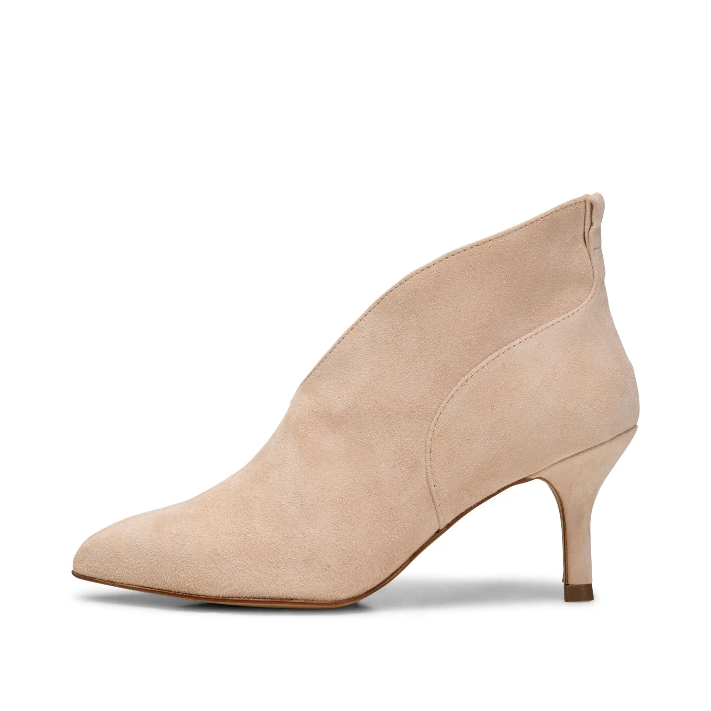 Valentine heel suede - BEIGE