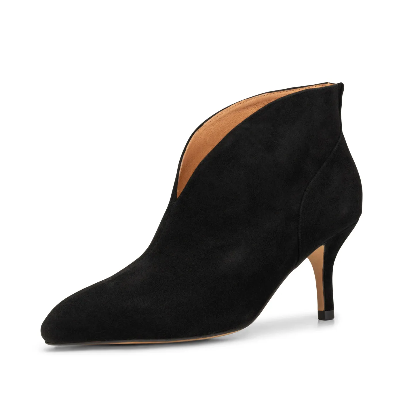 Valentine heel suede - BLACK