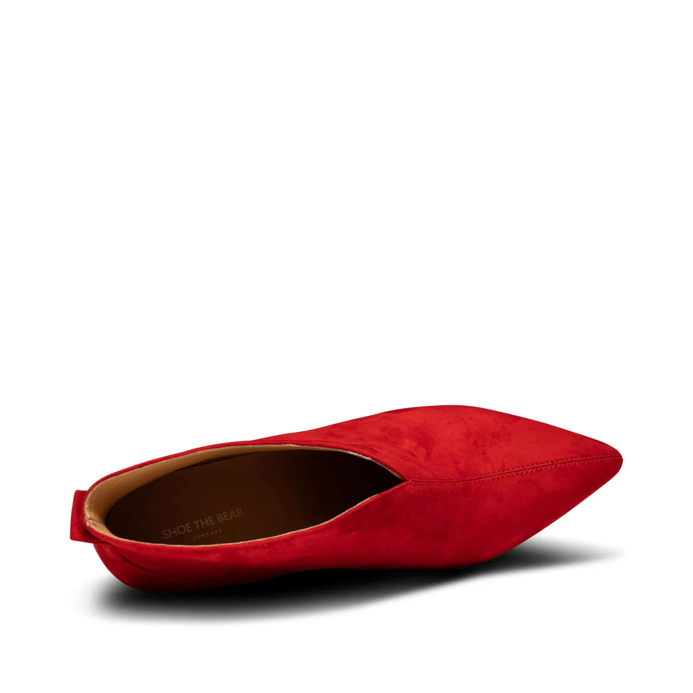 Valentine heel suede - Fire Red