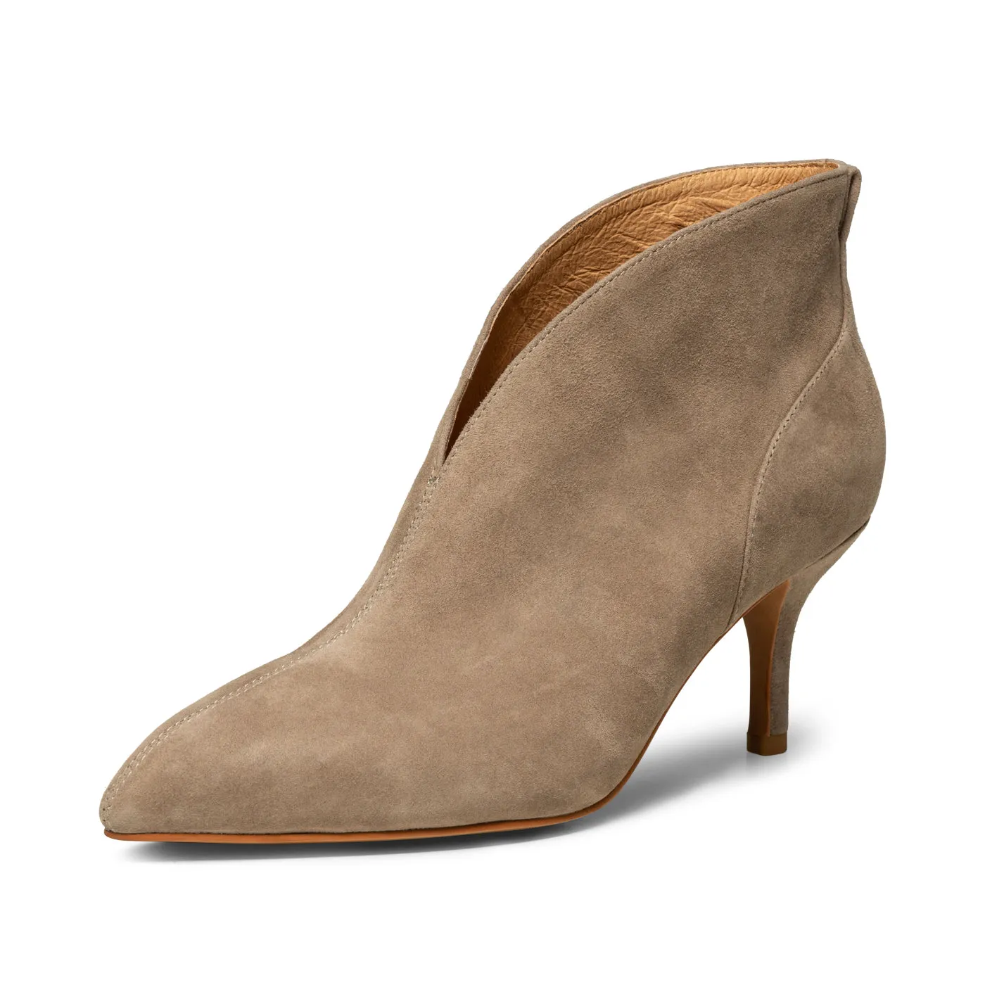 Valentine heel suede - TAUPE