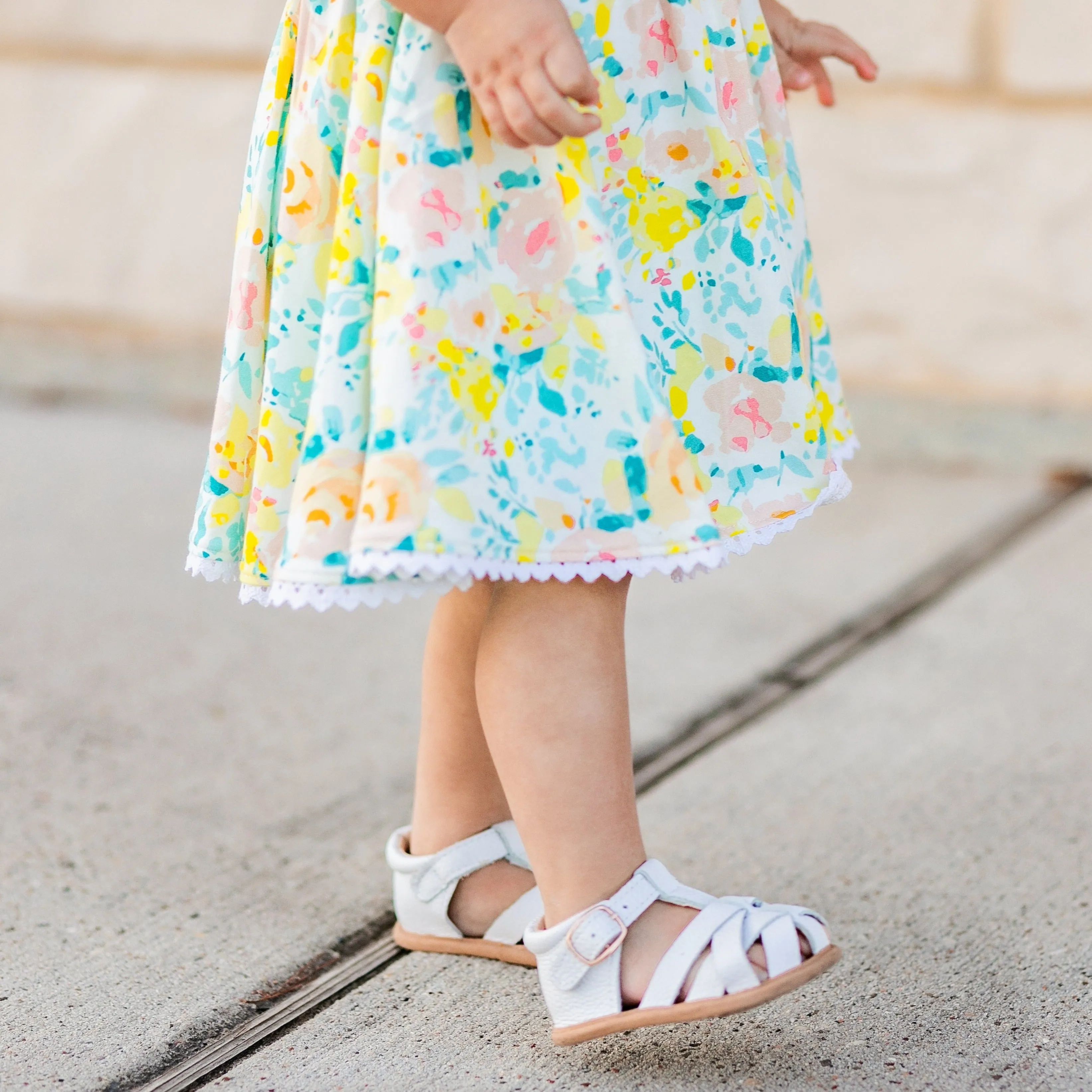 White Closed Toe Sandal