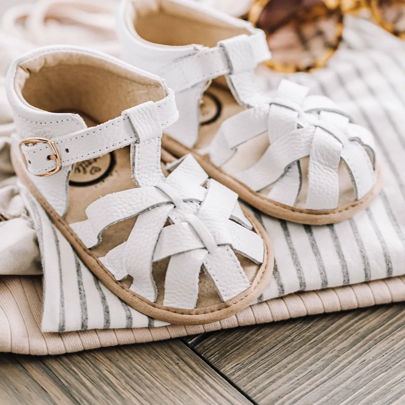 White Closed Toe Sandal