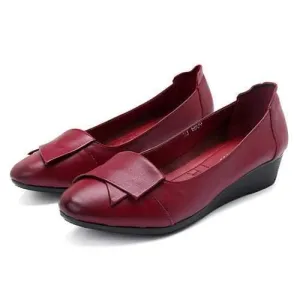 Women Comfortable Soft Leather Flats Loafers