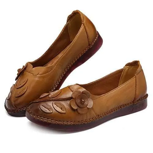 Women Shoes Genuine Leather Comfortable Causal Soft Flats