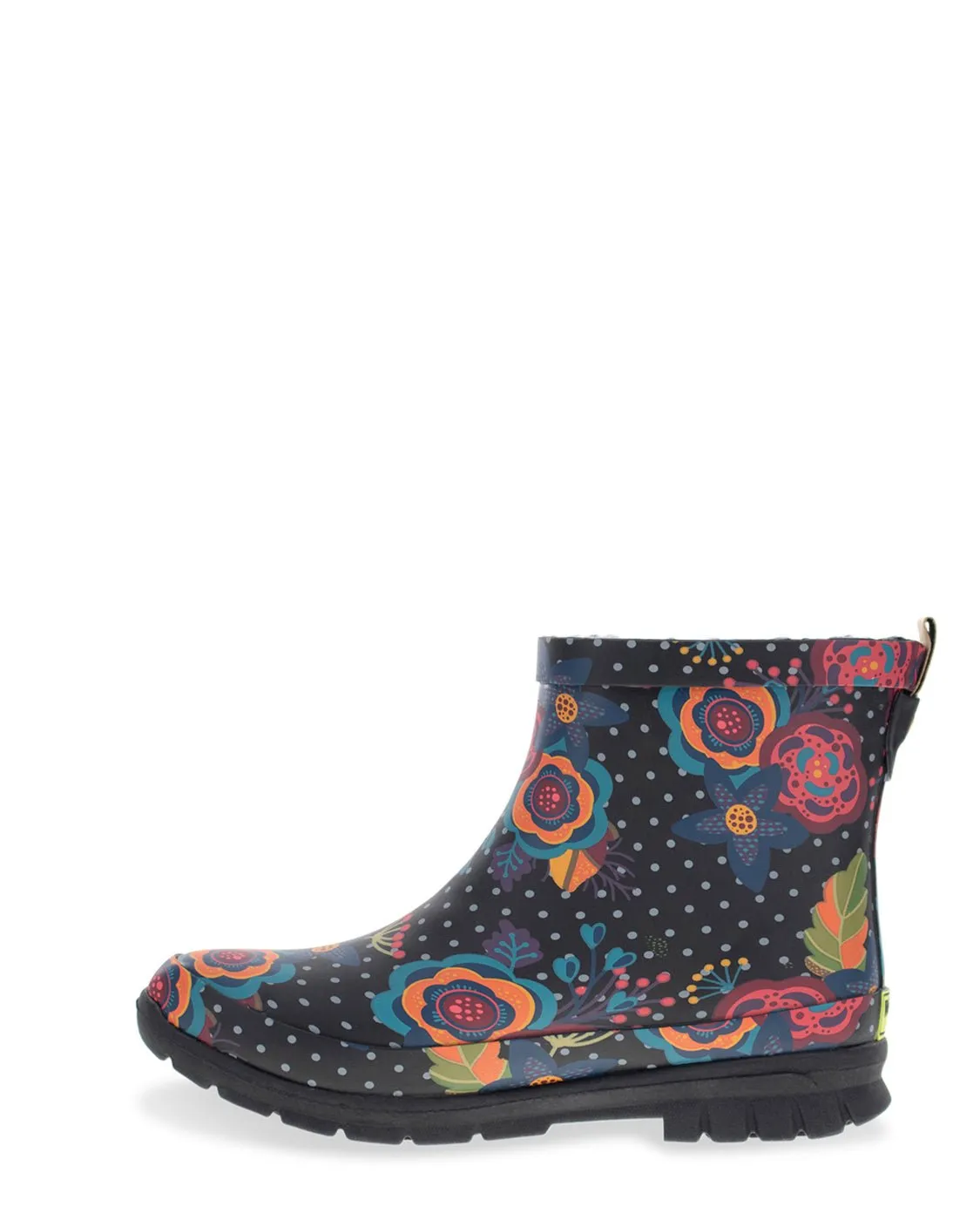 Women's Boho Bloom Ankle Rain Boot - Black