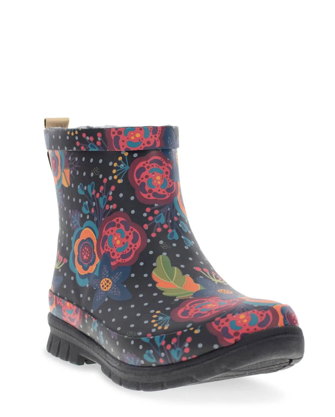 Women's Boho Bloom Ankle Rain Boot - Black