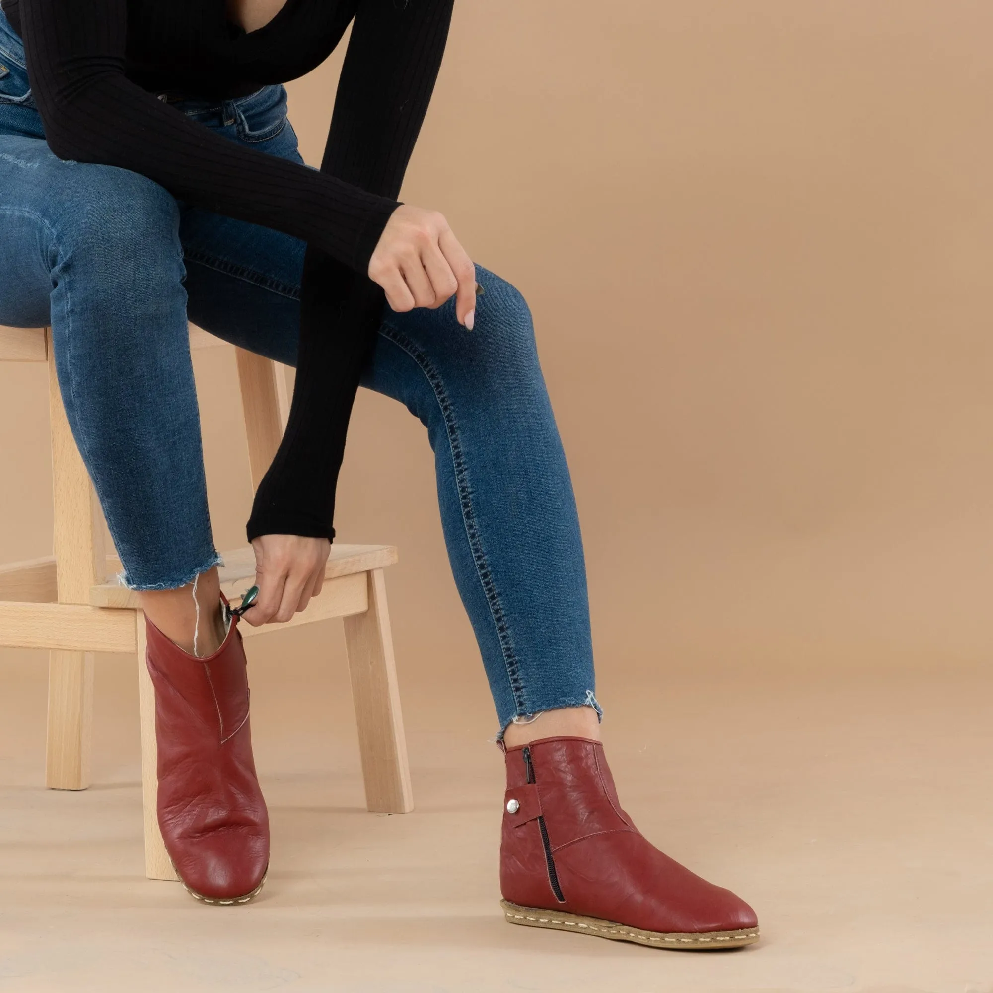 Women's Burgundy Boots