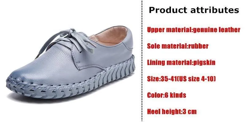 Women's Casual Shoes Leather Flats Loafers Sneaker #ASN-1603