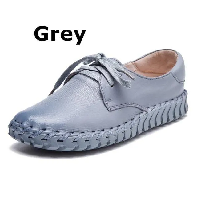 Women's Casual Shoes Leather Flats Loafers Sneaker #ASN-1603