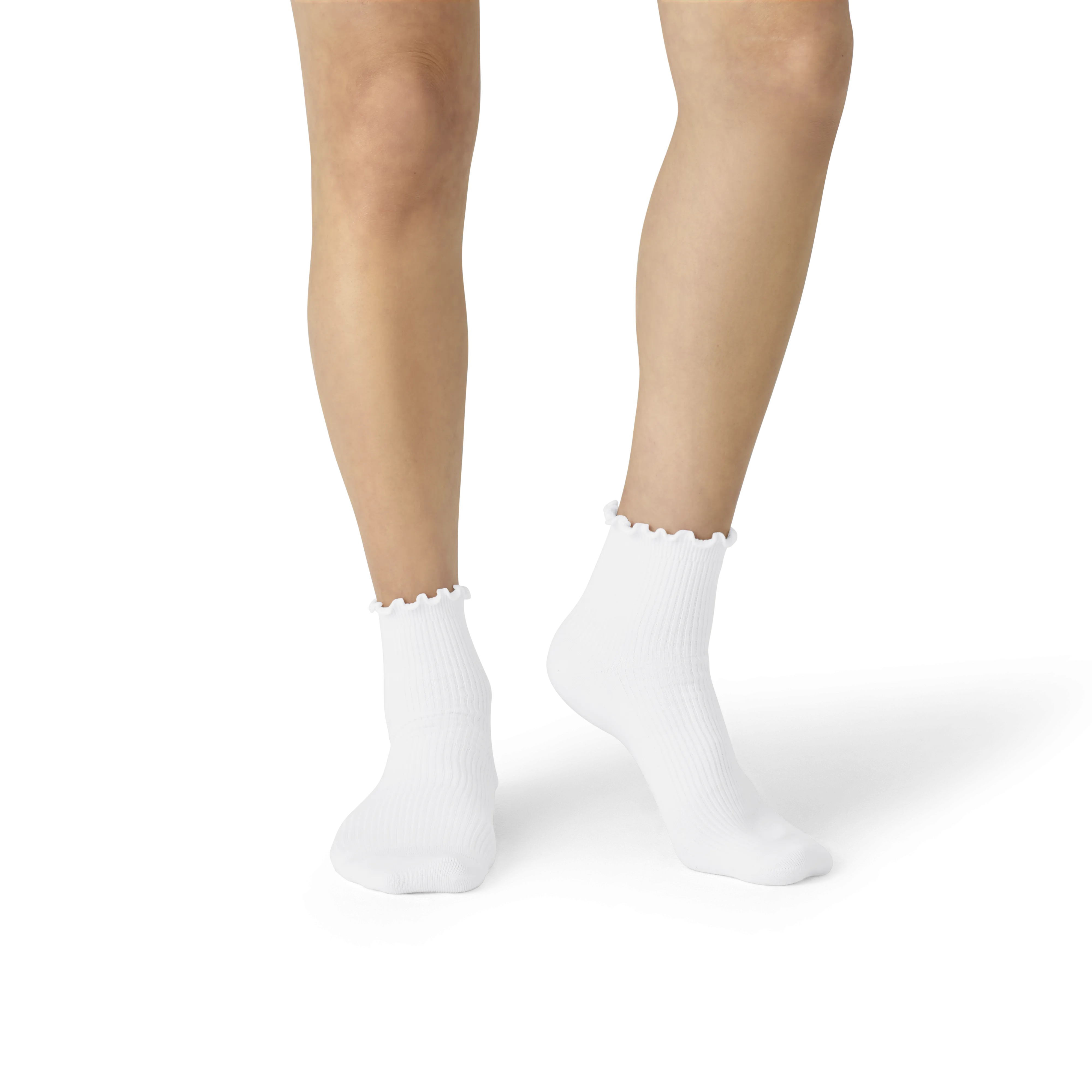 Women's Frilly Rib Quarter Sock 8-Pack